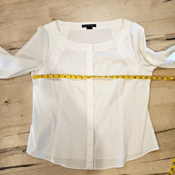 Lafayette 148 Button Down Boat Neck Top - Picture 5 of 6